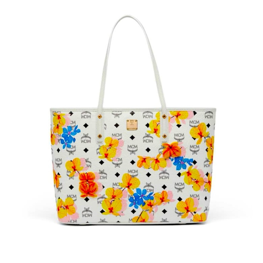 Authentic MCM Visetos floral tote.